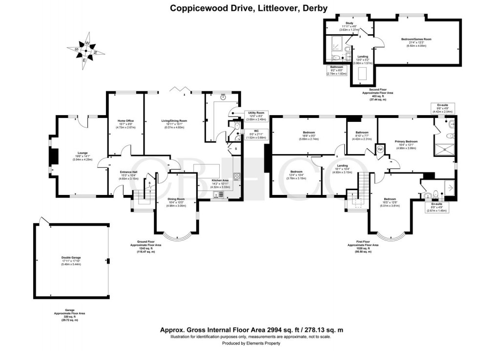 Floorplan for Coppicewood Drive, Littleover, Derby