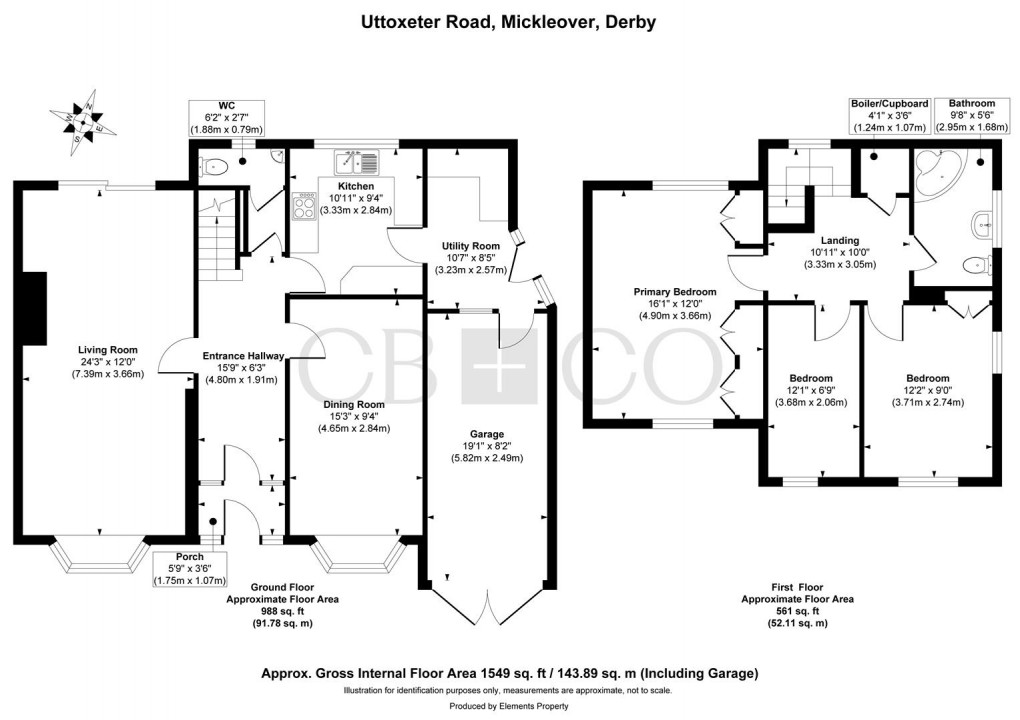 Floorplan for Uttoxeter Road, Mickleover, Derby