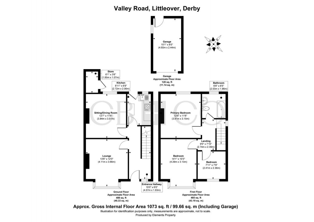 Floorplan for Valley Road, Littleover, Derby