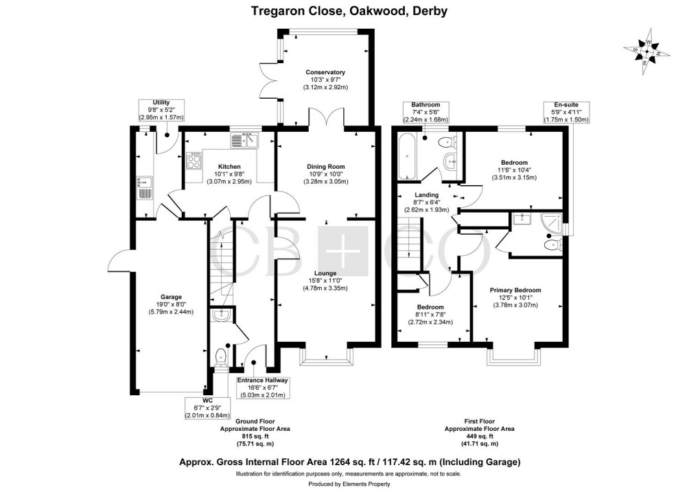 Floorplan for Tregaron Close, Oakwood, Derby