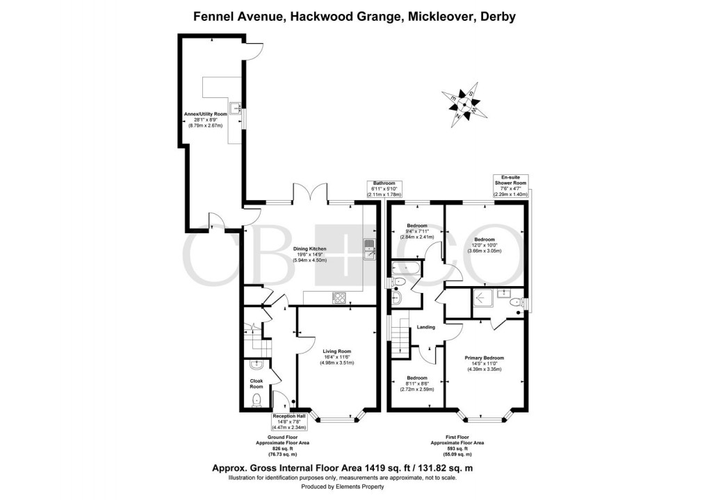 Floorplan for Fennel Avenue, Mickleover, Derby