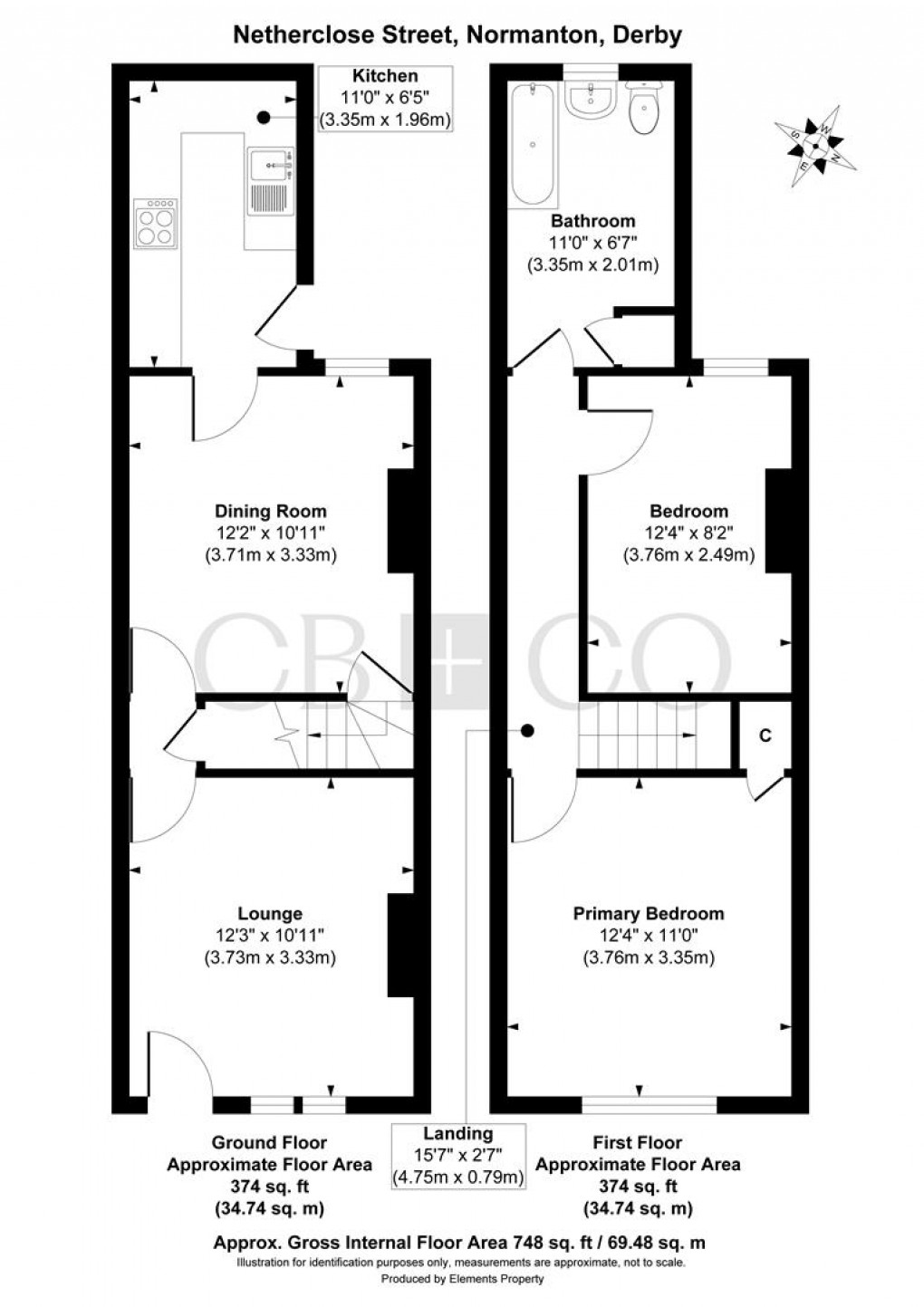 Floorplan for Netherclose Street, Derby