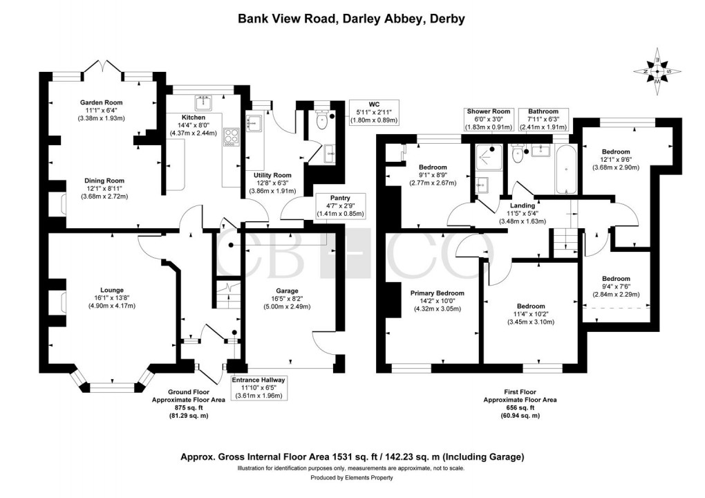 Floorplan for Bank View Road, Darley Abbey, Derby