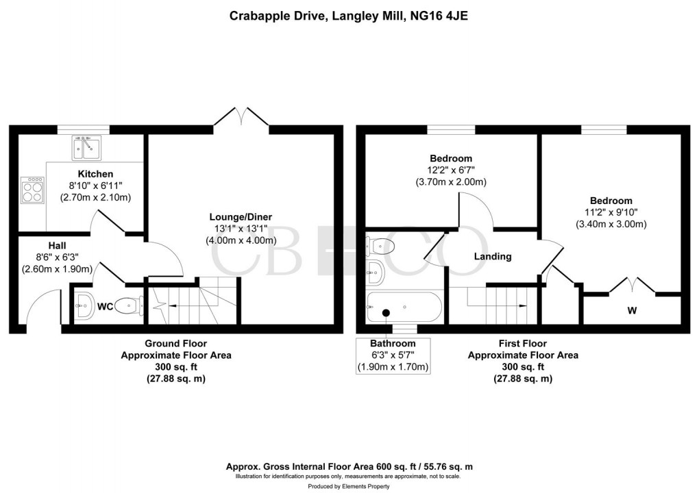 Floorplan for Crabapple Drive, Langley Mill, Nottingham