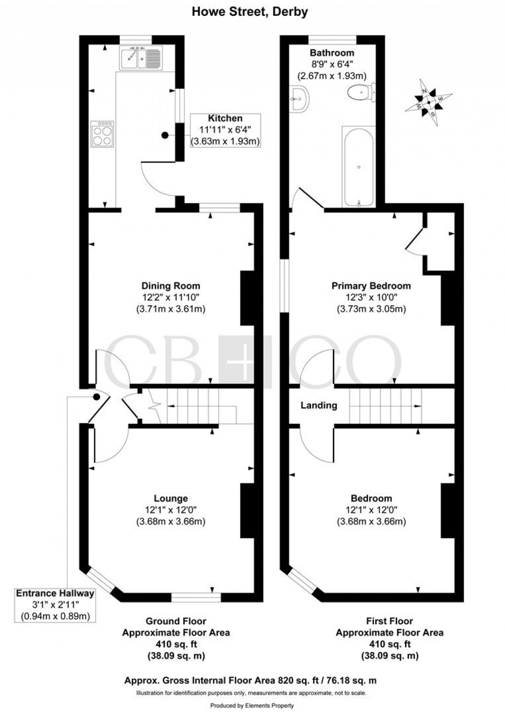 Floorplan for Howe Street, Derby