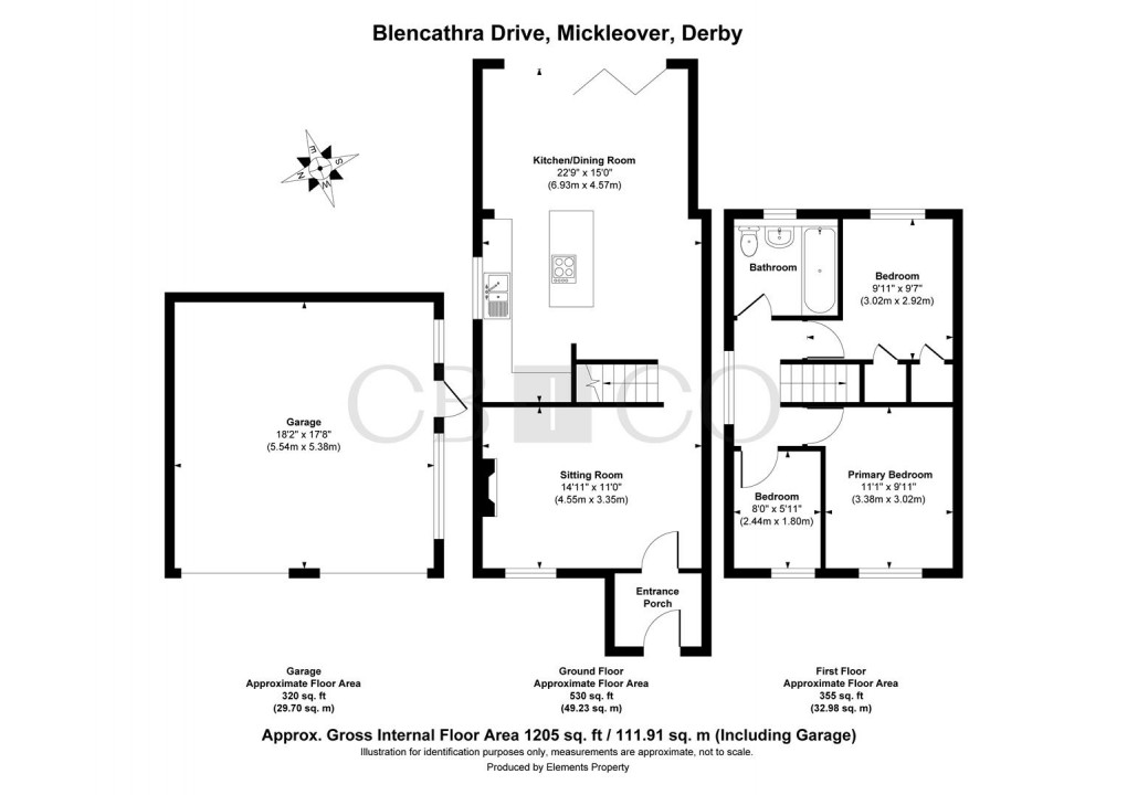 Floorplan for Blencathra Drive, Mickleover, Derby
