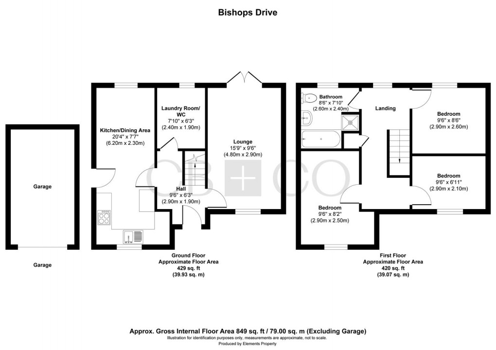 Floorplan for Bishops Drive, Oakwood, Derby