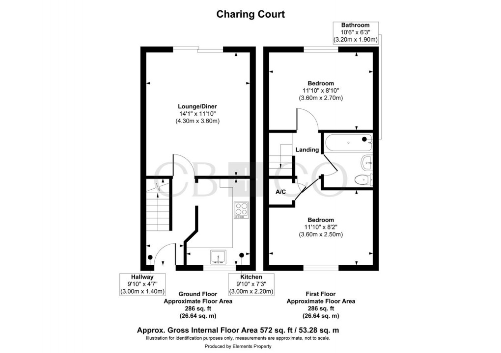 Floorplan for Charing Court, Chester Green, Derby
