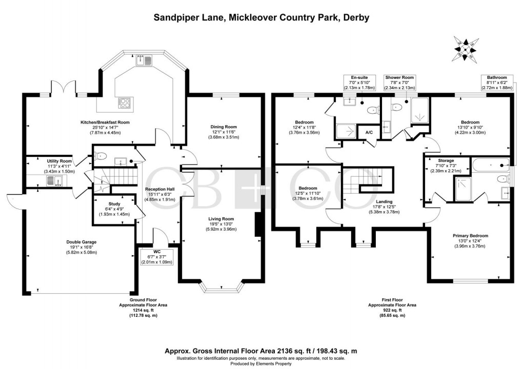 Floorplan for Sandpiper Lane, Mickleover, Derby