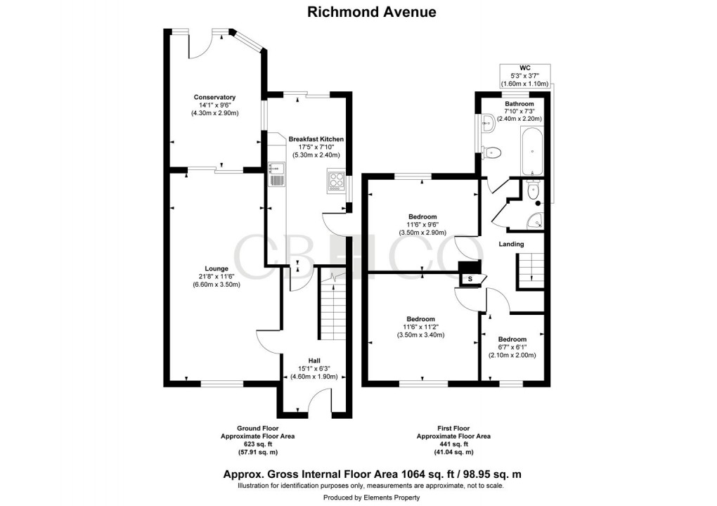 Floorplan for Richmond Avenue, Littleover, Derby