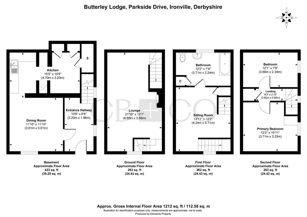 Floorplan for Parkside Drive, Codnor Park, Ironville, Nottingham