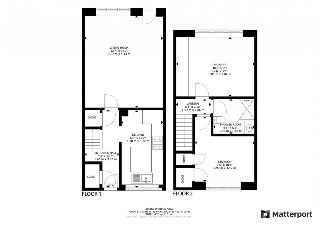 Floorplan for Hill View Close, Horsley Woodhouse, Ilkeston