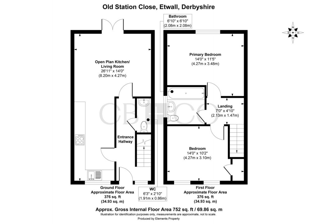 Floorplan for Old Station Close, Etwall, Derby