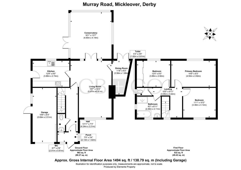 Floorplan for Murray Road, Mickleover, Derby