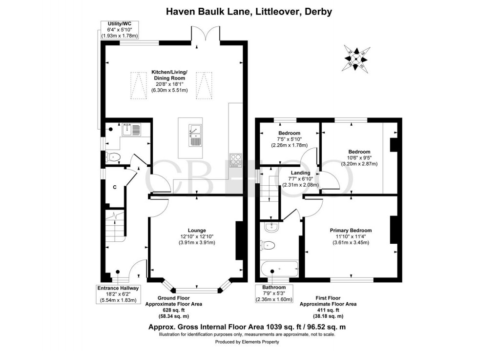 Floorplan for Haven Baulk Lane, Littleover, Derby