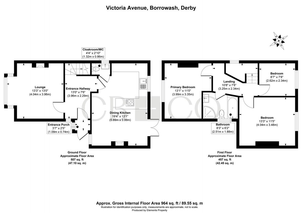 Floorplan for Victoria Avenue, Borrowash, Derby