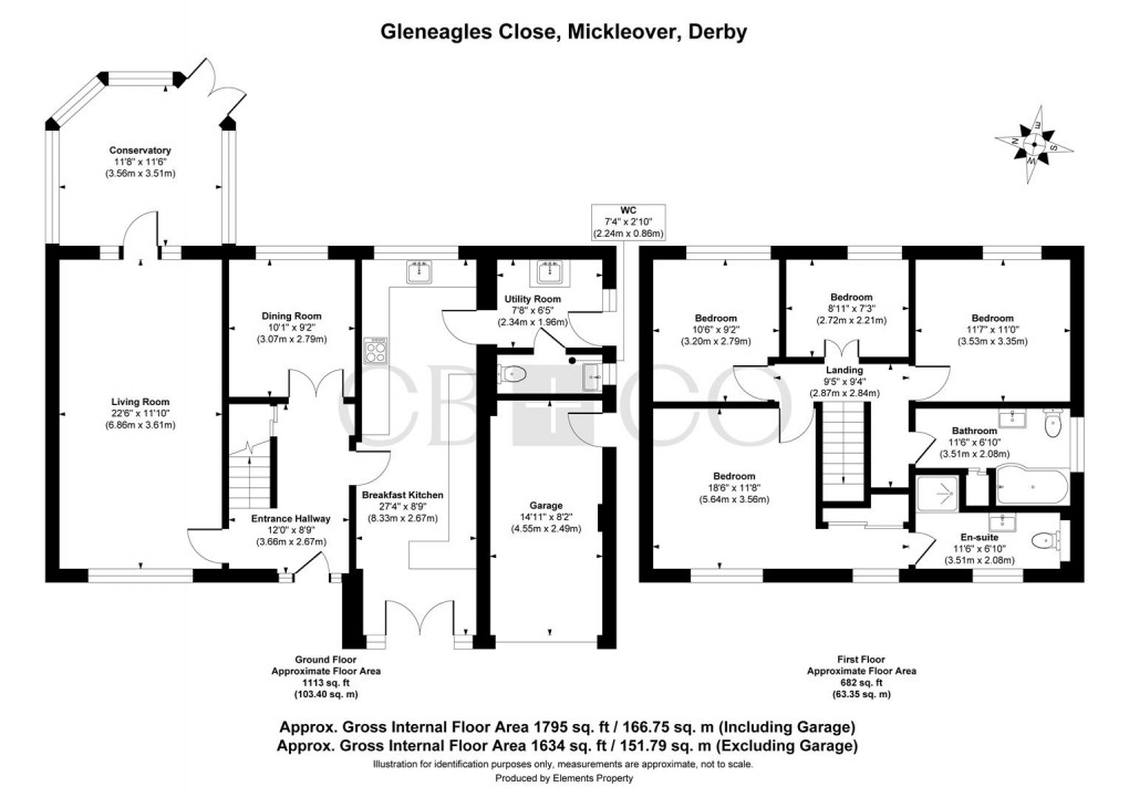Floorplan for Gleneagles Close, Mickleover, Derby