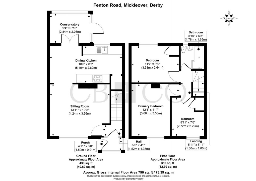 Floorplan for Fenton Road, Mickleover, Derby