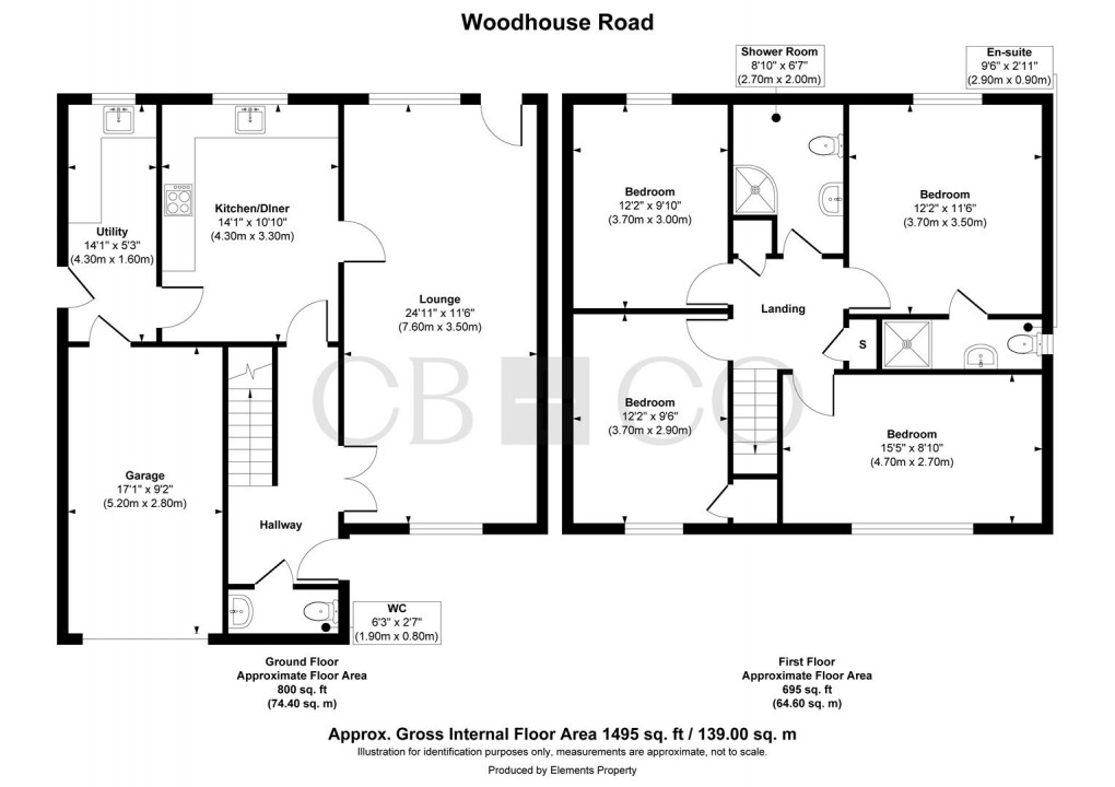 Floorplan for Woodhouse Road, Kilburn, Belper