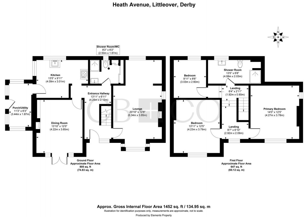Floorplan for Heath Avenue, Littleover, Derby