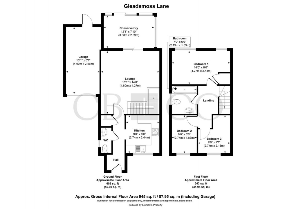 Floorplan for Gleadsmoss Lane, Oakwood, Derby
