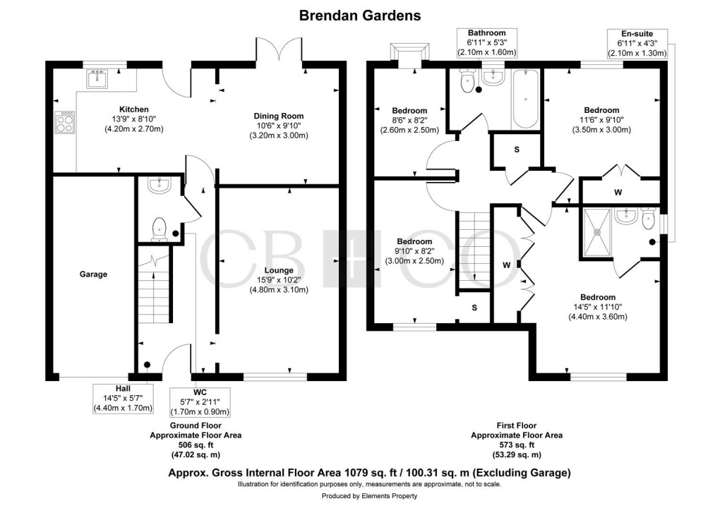 Floorplan for Brendan Gardens, Darley Abbey, Derby