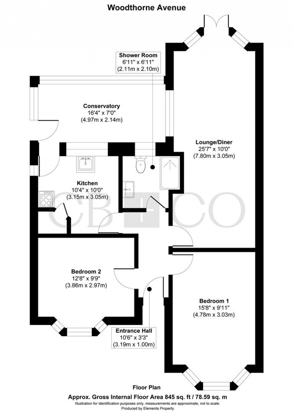 Floorplan for Woodthorne Avenue, Shelton Lock, Derby