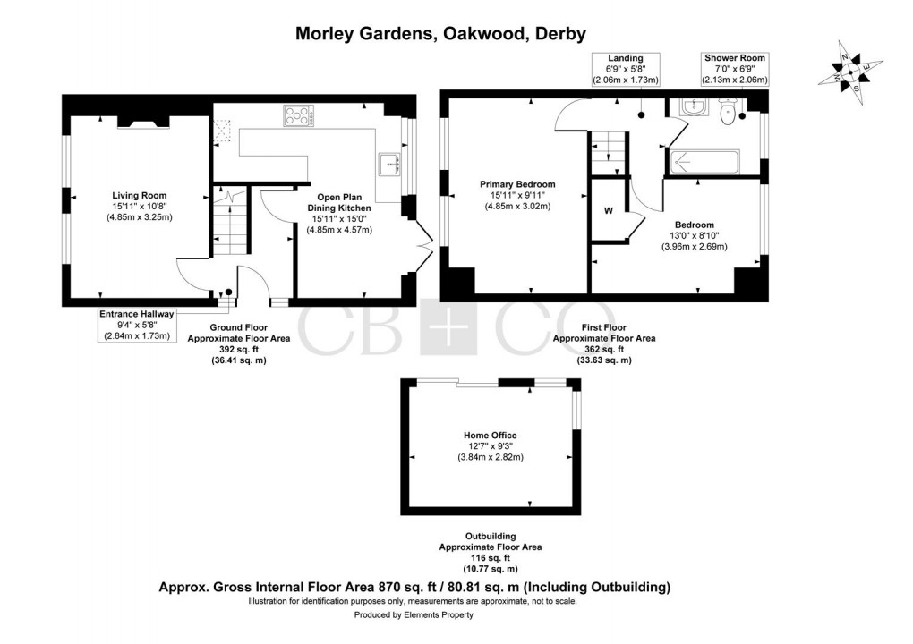 Floorplan for Morley Gardens, Oakwood, Derby