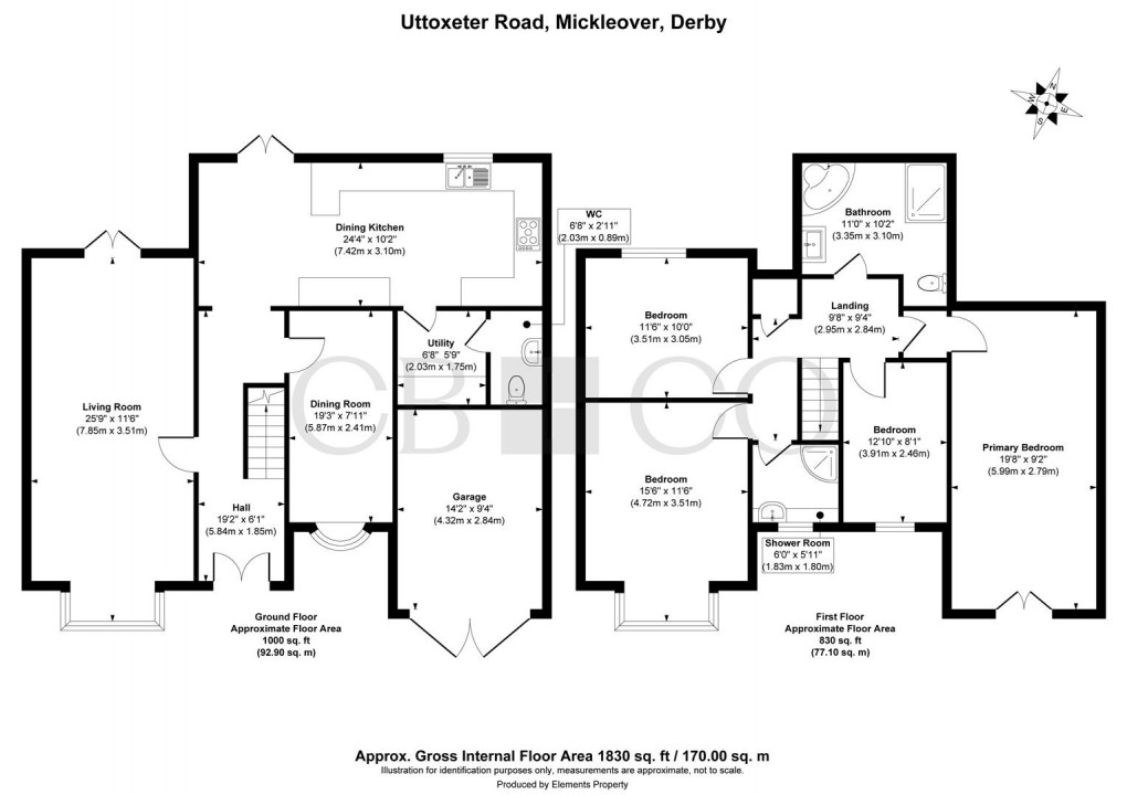 Floorplan for Uttoxeter Road, Mickleover, Derby
