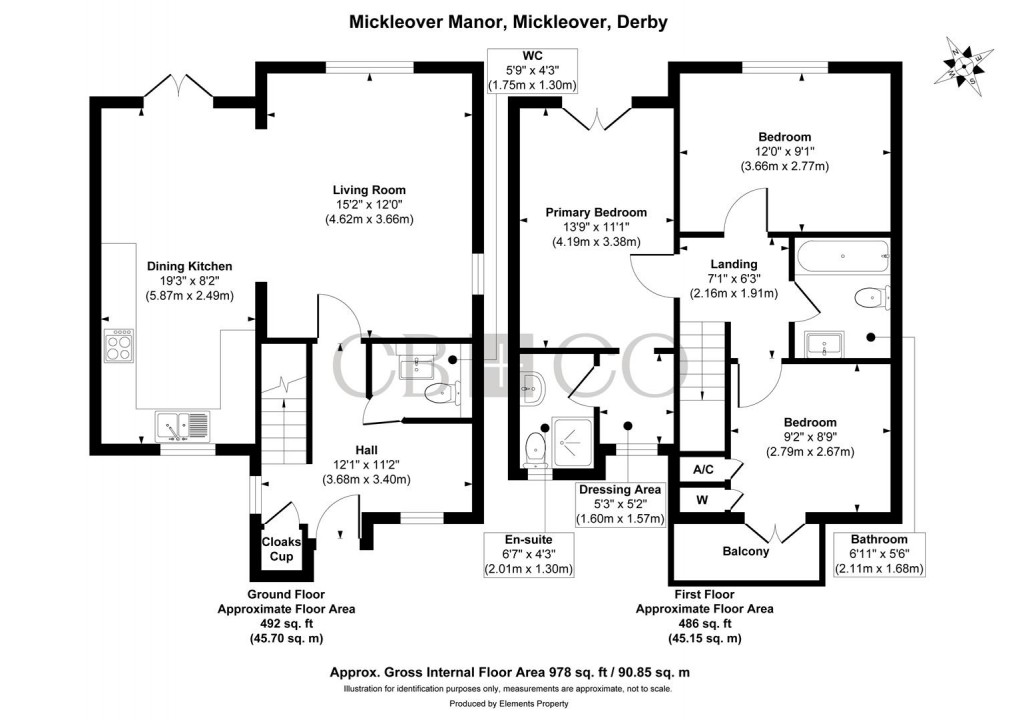 Floorplan for Mickleover Manor, Mickleover, Derby