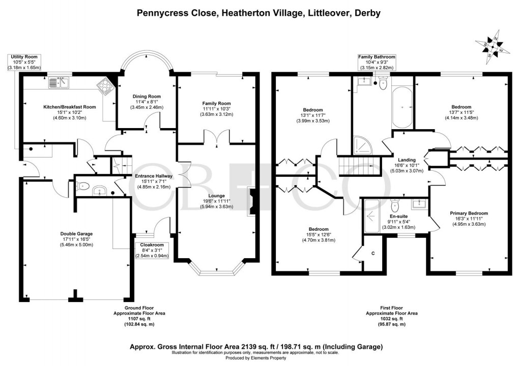 Floorplan for Pennycress Close, Littleover, Derby