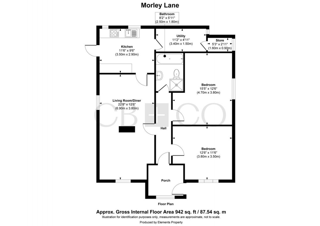 Floorplan for Morley Lane, Little Eaton, Derby