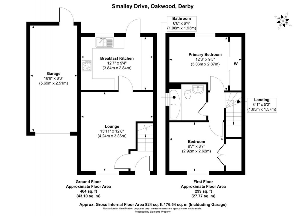 Floorplan for Smalley Drive, Oakwood, Derby