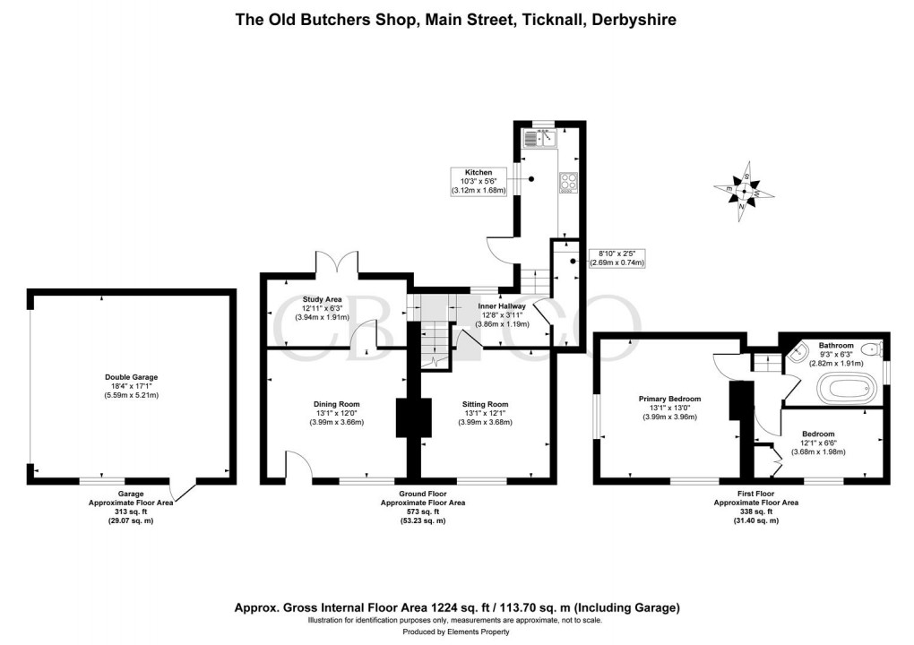 Floorplan for Main Street, Ticknall, Derby