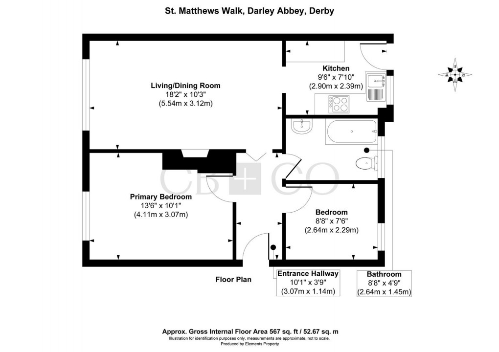 Floorplan for St. Matthews Walk, Darley Abbey, Derby
