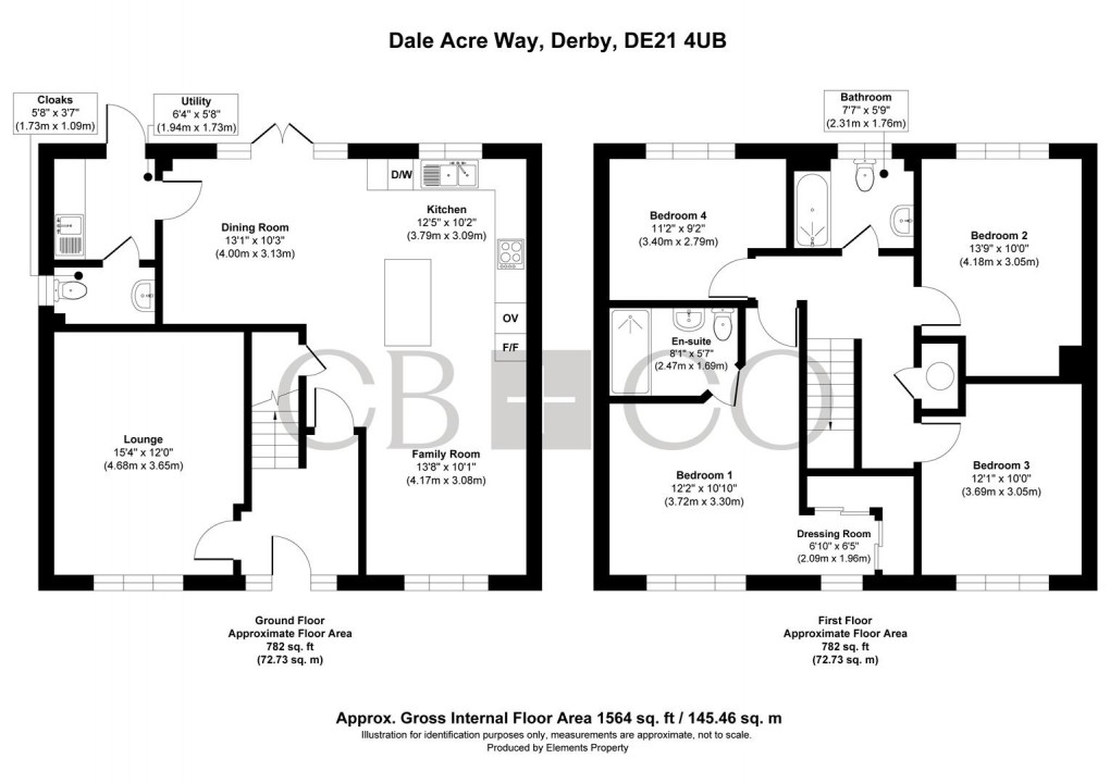 Floorplan for Dale Acre Way, Breadsall, Derby