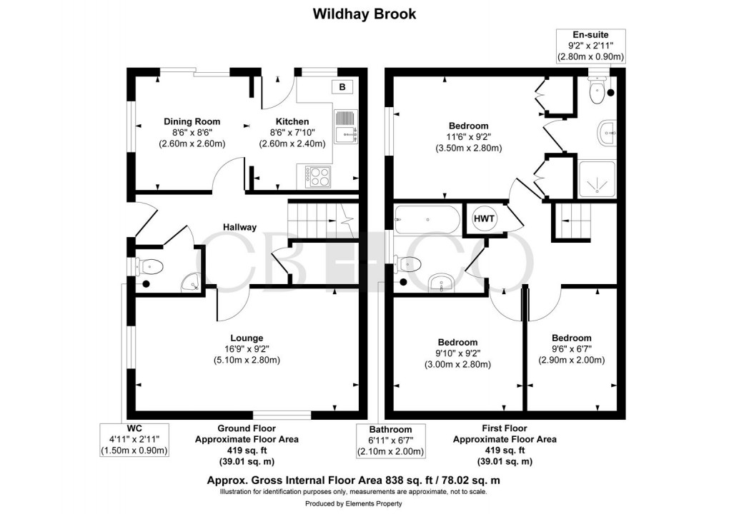 Floorplan for Wildhay Brook, Hilton, Derby