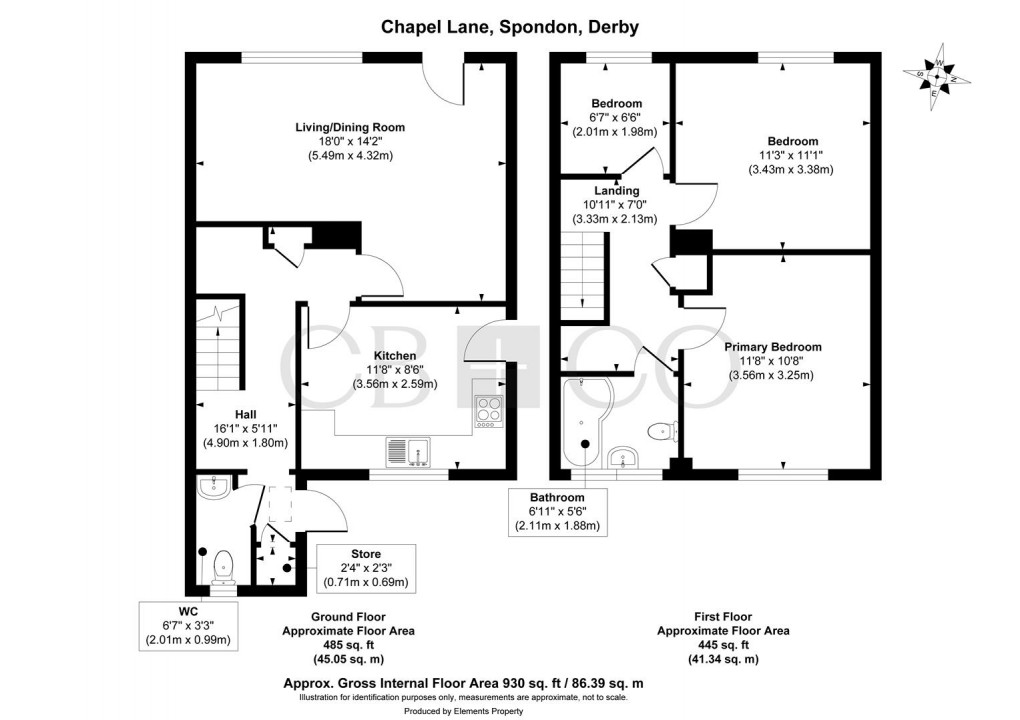 Floorplan for Chapel Lane, Spondon, Derby