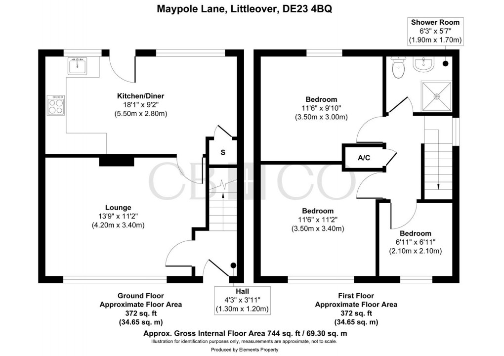 Floorplan for Maypole Lane, Littleover, Derby