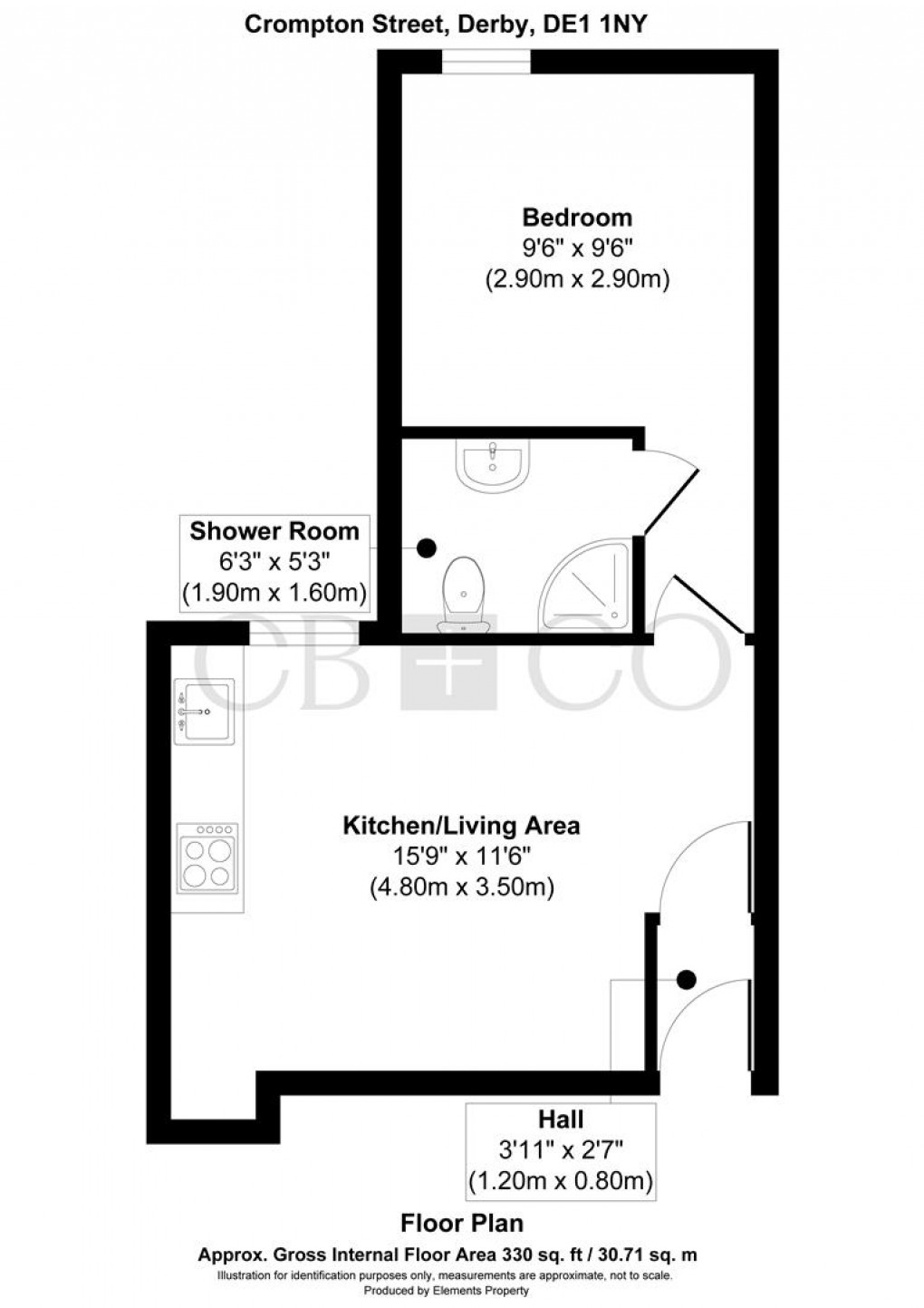 Floorplan for Crompton Street, Derby
