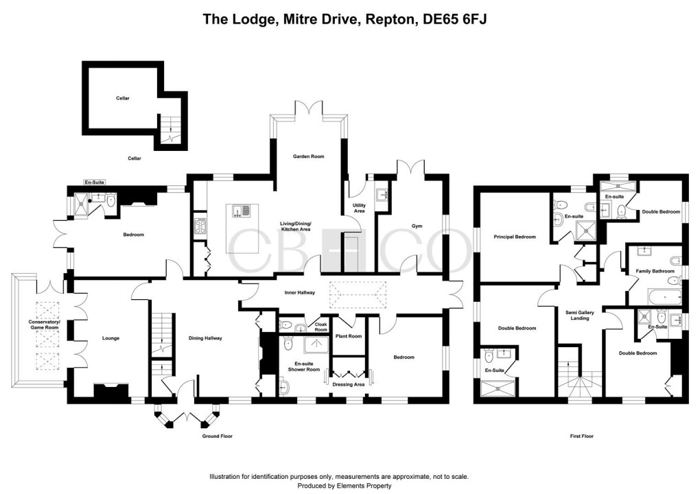 Floorplan for Mitre Drive, Repton, Derby