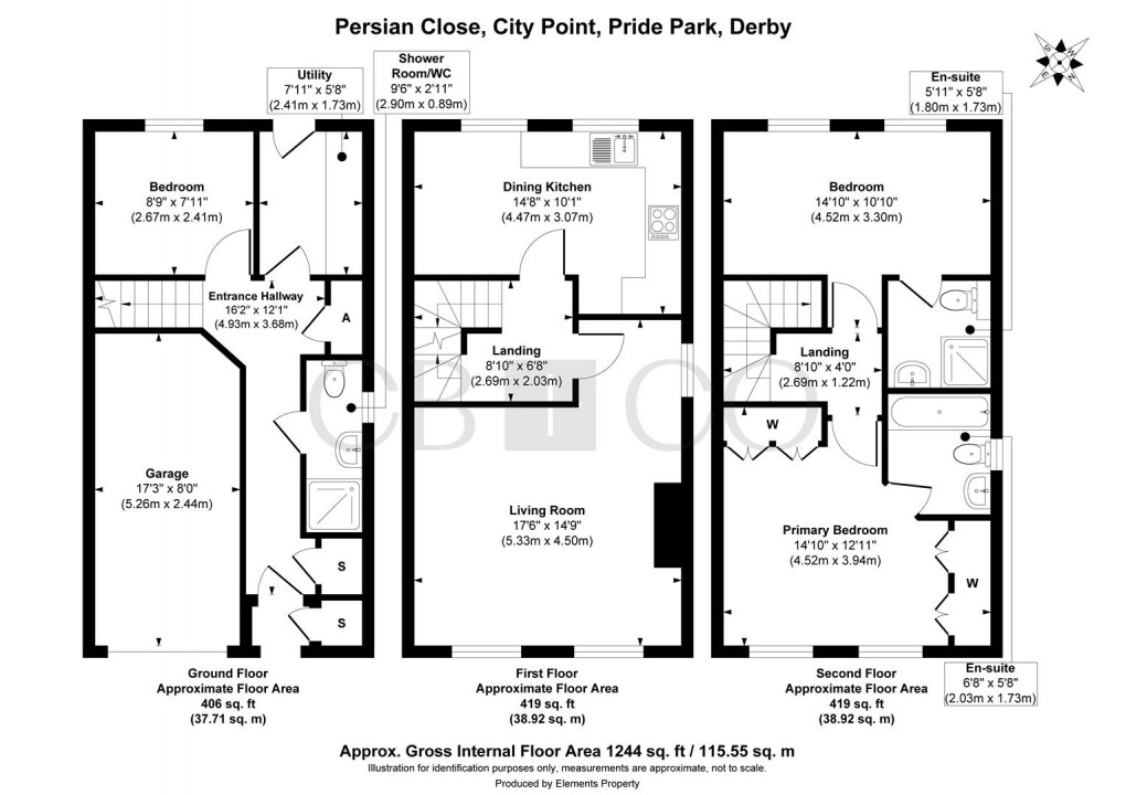 Floorplan for Persian Close, Derby