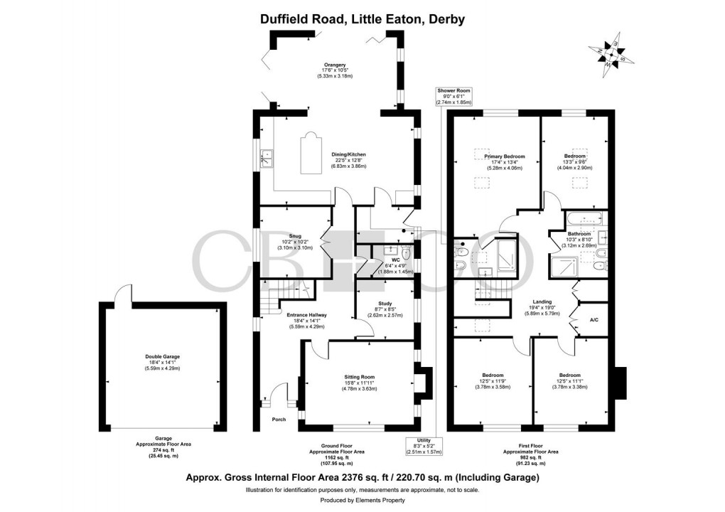 Floorplan for Duffield Road, Little Eaton, Derby