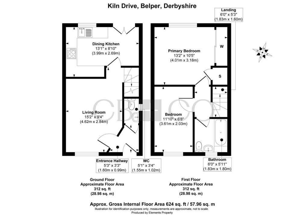 Floorplan for Kiln Drive, Belper