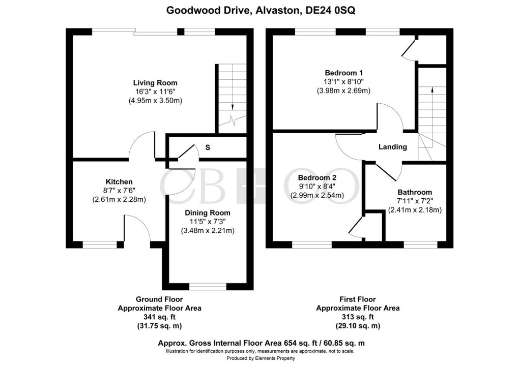 Floorplan for Goodwood Drive, Alvaston, Derby