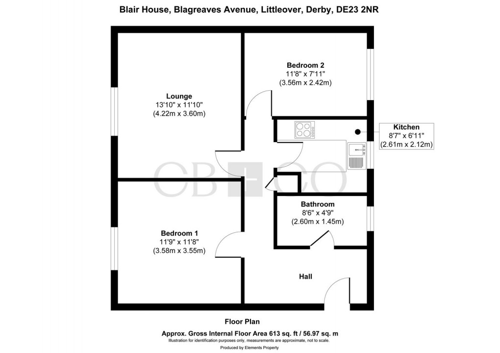 Floorplan for Blagreaves Avenue, Littleover, Derby