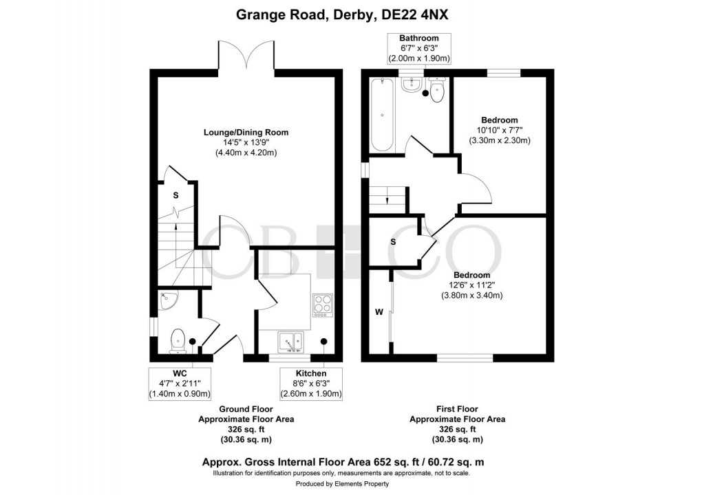 Floorplan for Grange Road, Langley Country Park, Derby