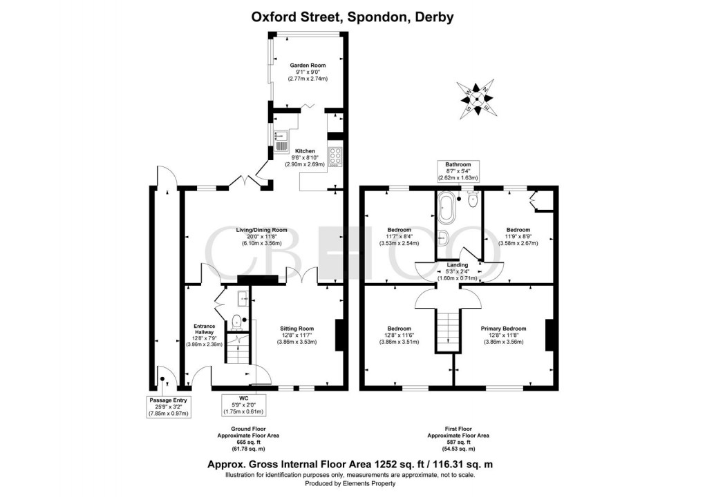 Floorplan for Oxford Street, Spondon, Derby
