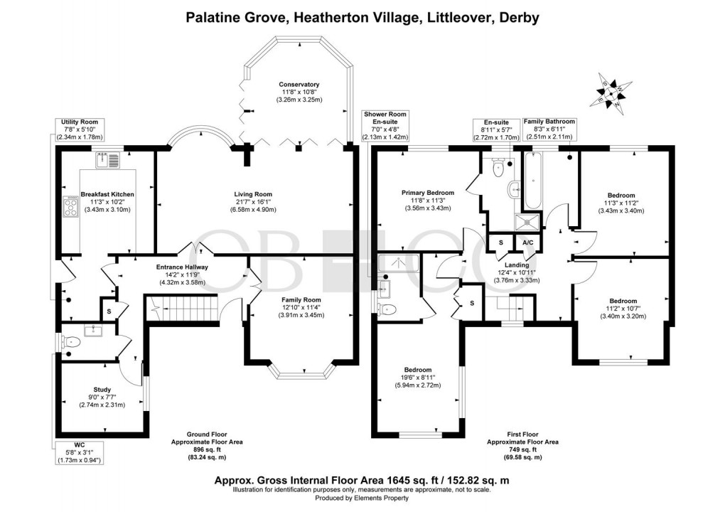 Floorplan for Palatine Grove, Heatherton Village, Littleover, Derby