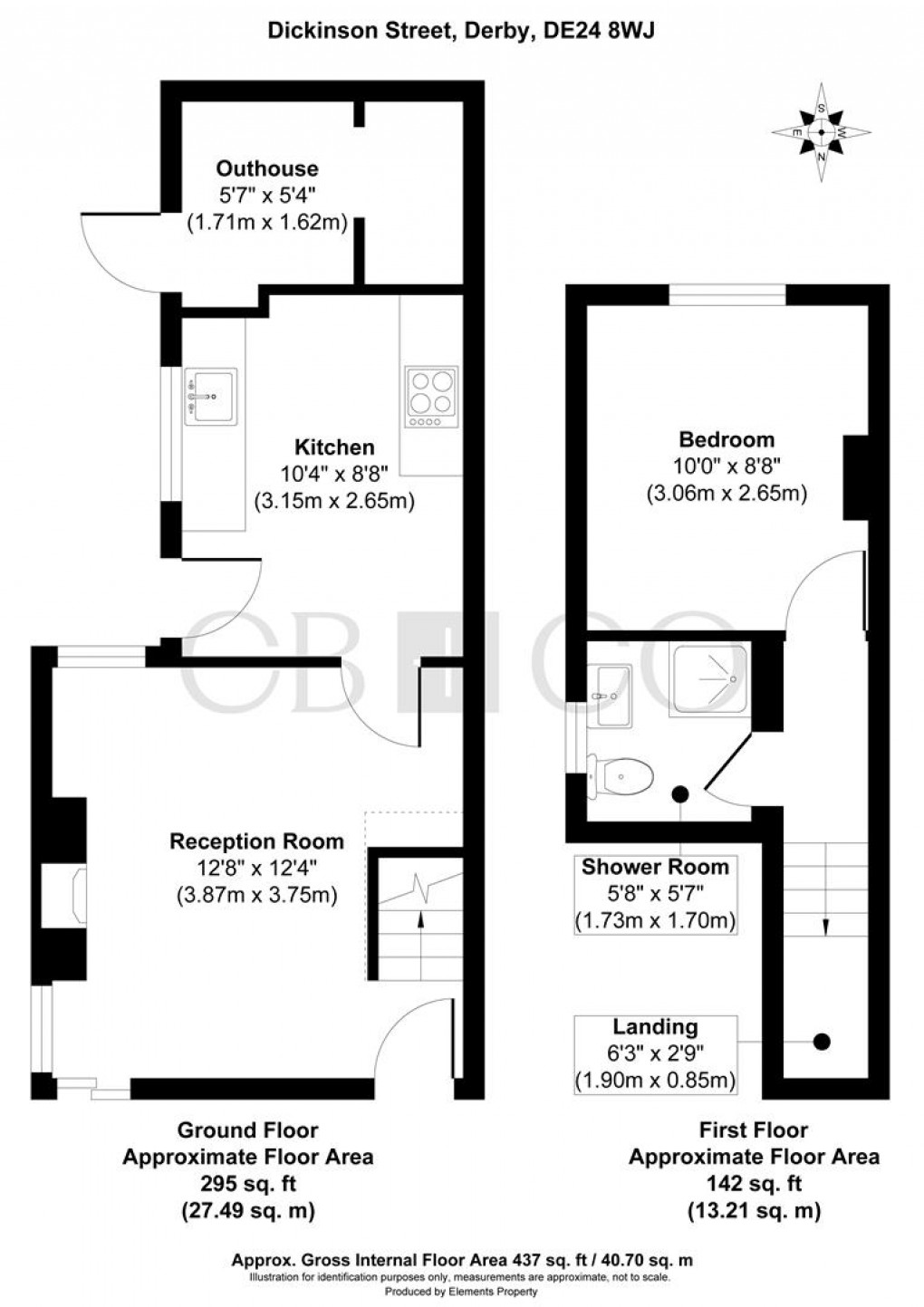 Floorplan for Dickinson Street, Derby
